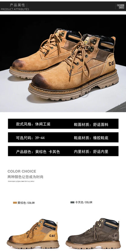 Hot Selling Winter Men Snow Boots High-quality Classic High Top Outdoor Hiking Shoes Anti Slip Thick Soled Practical Work Shoes