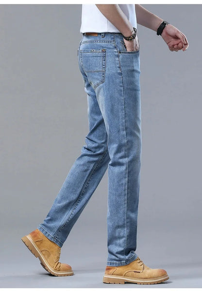 2026 Brand Best Price Comfort Straight Denim Pants Men's Jeans Business Casual Elastic Male High Quality Trousers