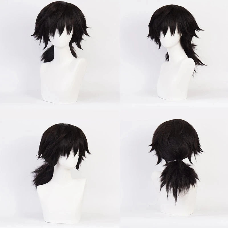 Tomioka Giyuu Japanese Anime Cosplay Costume Suit with Wig for Boys Adult Carnival Halloween Party Gift Tomioka Giyuu Uniforms