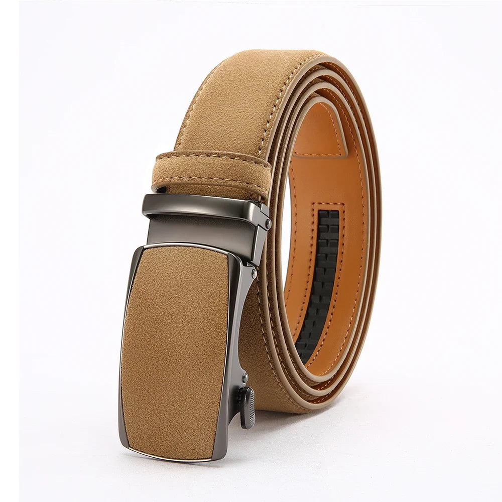Men Leather Belt Automatic Buckle High Quality Male Leather Strap Luxury Jeans for Men Accessories