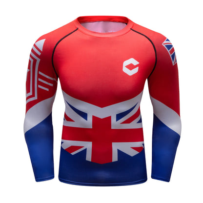 Men Sun Ptotection Fabric Gym Fitness long Sleeve Rashguard Spandex Quickly Dry jiu jitsu No Gi Rash Guard Bjj Grappling Shirts