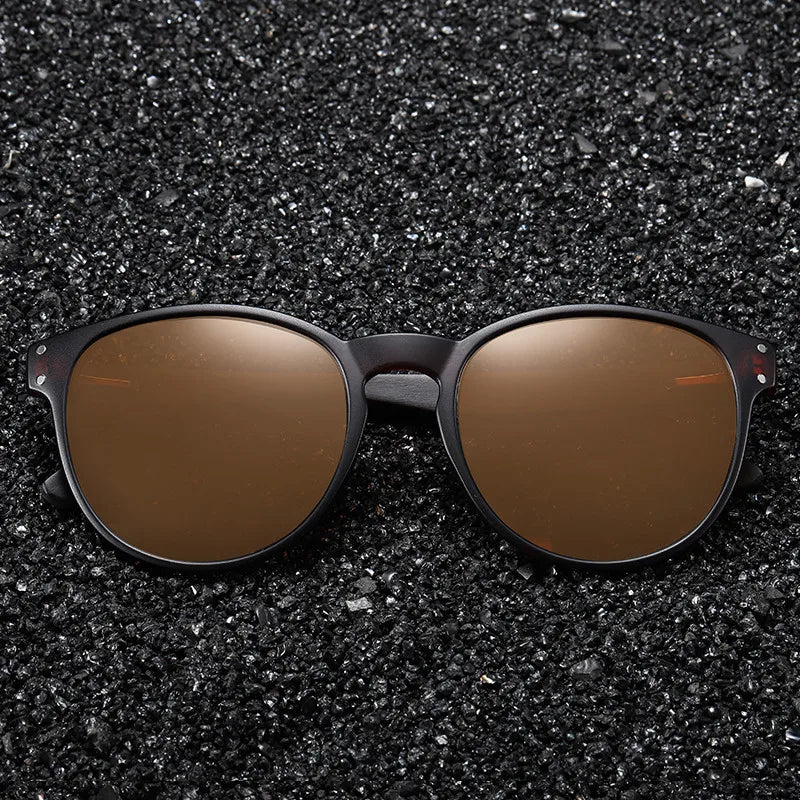 Polarized Sunglasses Men Women S5091 Brand Wooden Sunglasses Women Round Frame Classic Sunglasses
