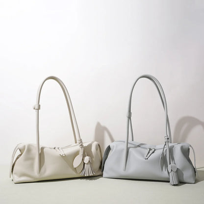 2026New Women's Casual Top Grain Leather Shoulder Bag Large Capacity Soft Pillow Handbag Underarm Tote for Daily Commute