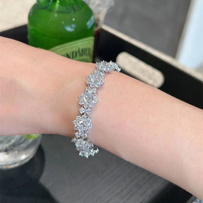 S925 Moissanite Bracelet, Fashion Party Engagement Wedding Anniversary Gift Wedding Anniversary Certificate, Mother's Day Gift