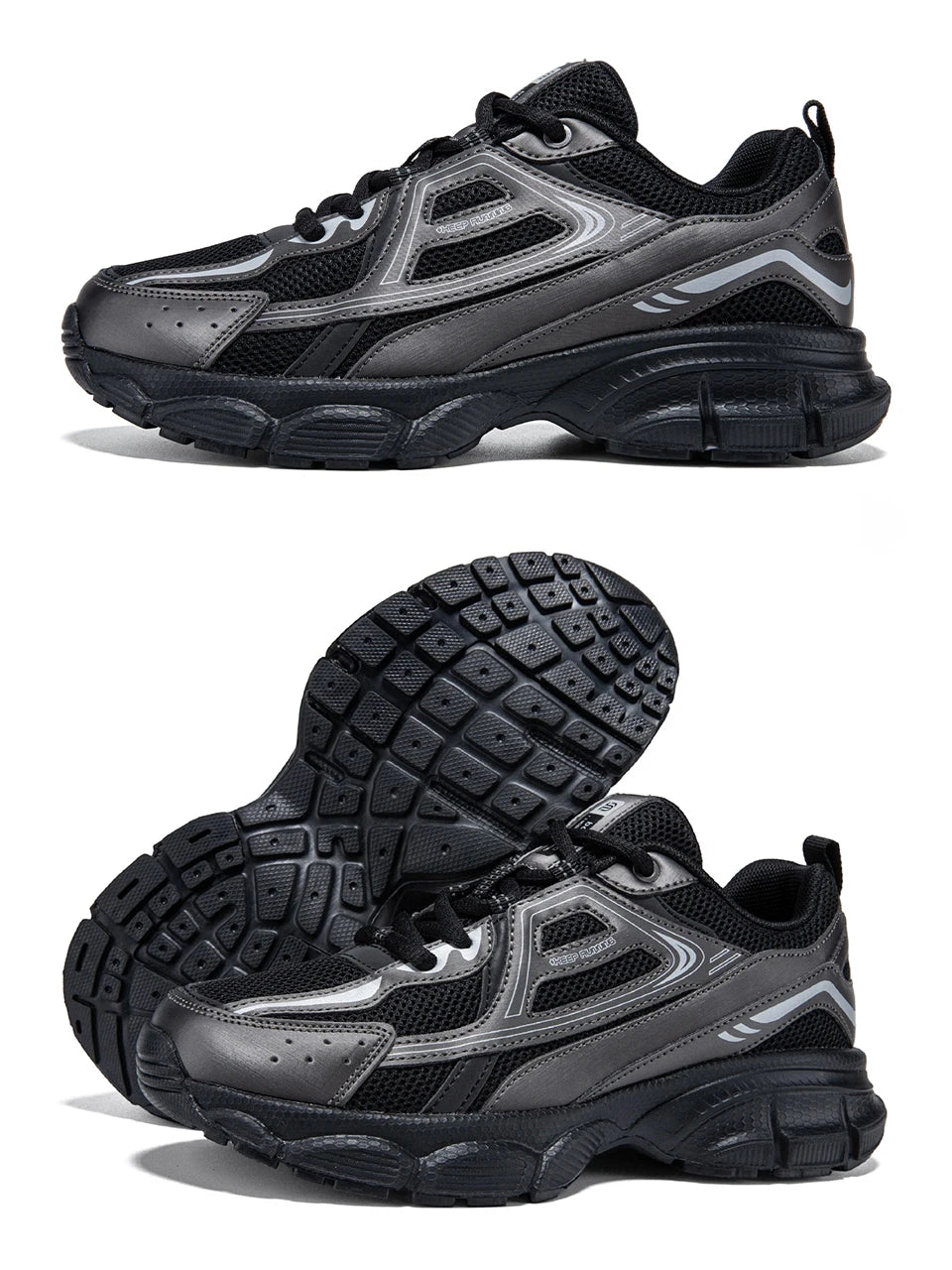 Women Retro Running Shoes Outdoor Mesh Lace Up Jogging Sports Shoes Female Casual Lightweight Breathable Non-slip Shoes