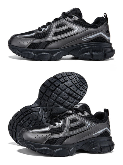 Women Retro Running Shoes Outdoor Mesh Lace Up Jogging Sports Shoes Female Casual Lightweight Breathable Non-slip Shoes