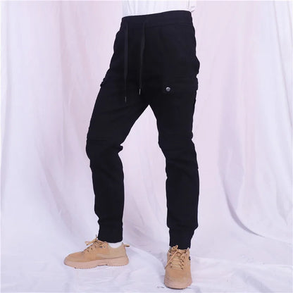Motorcycle Riding Jeans Pants Elastic waist and ankle tied casual pants Soft And Casual Inset Gear Layer On Hips And Knees