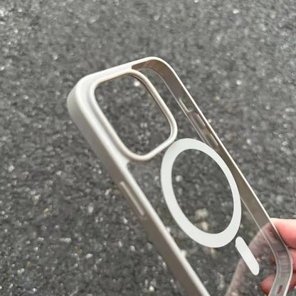 غطاء حماية مغناطيسي شفاف غير لامع Magsafe لهواتف آيفون 17 16 15 14 13 12 11 برو ماكس 14 بلس 16E 17E AIR للشحن اللاسلكي