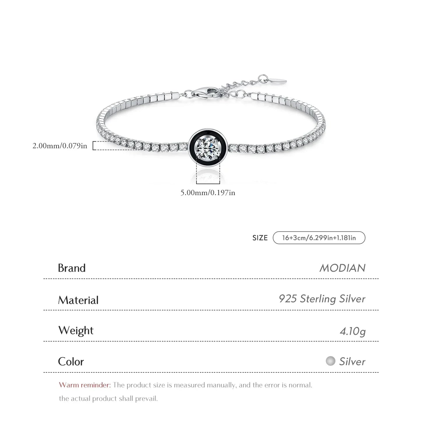 925 Sterling Silver Shinning Stackable Bracelets Stars Geometric Heart Water Drop CZ Tennis Bracelets For Women Jewelry