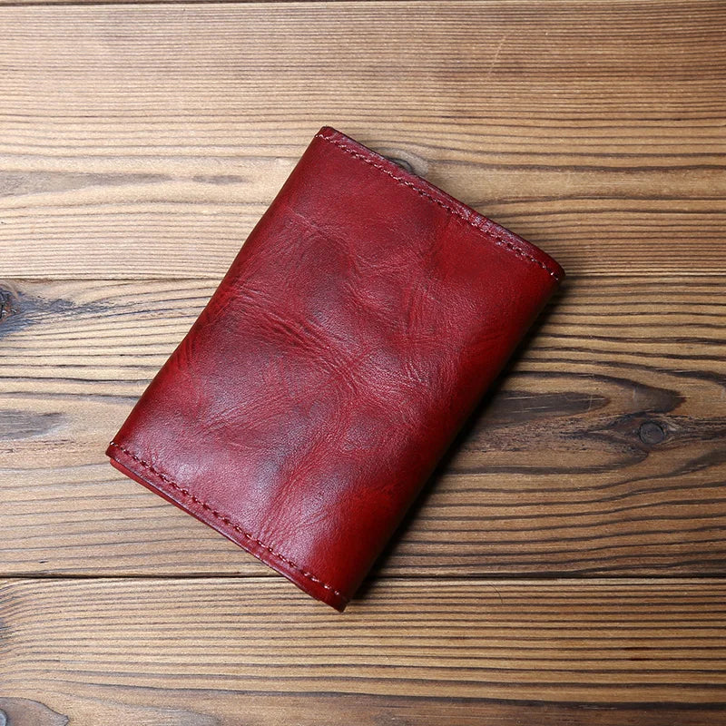 Retro Leather Men's Card Pack Natural Cowhide Change Pack Key Bag Ladies Bank Card Pack Driving License Package