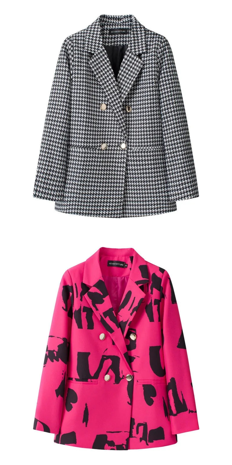 Casual Plaid Women's Suit Jacket Spring Autumn New Style Large Size Street Style Top Quality Polyester Commute Style Fashionable