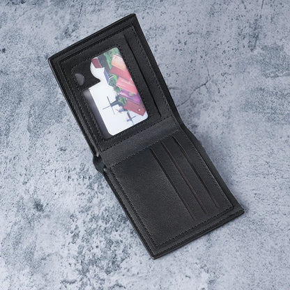 Fashionable PU Leather Men's Compact Wallet Wish Amazon Bestseller 100 Dollar Pattern Men's Coin Purse