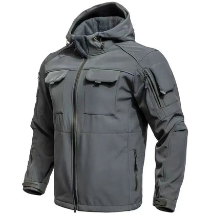Men's Tactical Military Winter Autumn Fleece Waterproof Jackets Sports Hiking Camping Climbing Outdoor Hood Coat Hunting Combat