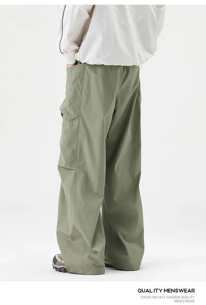 Male Hiking Pants Outdoor Waterproof Windproof Camping Cycling Trousers Autumn Spring Elastic Waist Climbing Travel Casual Pants