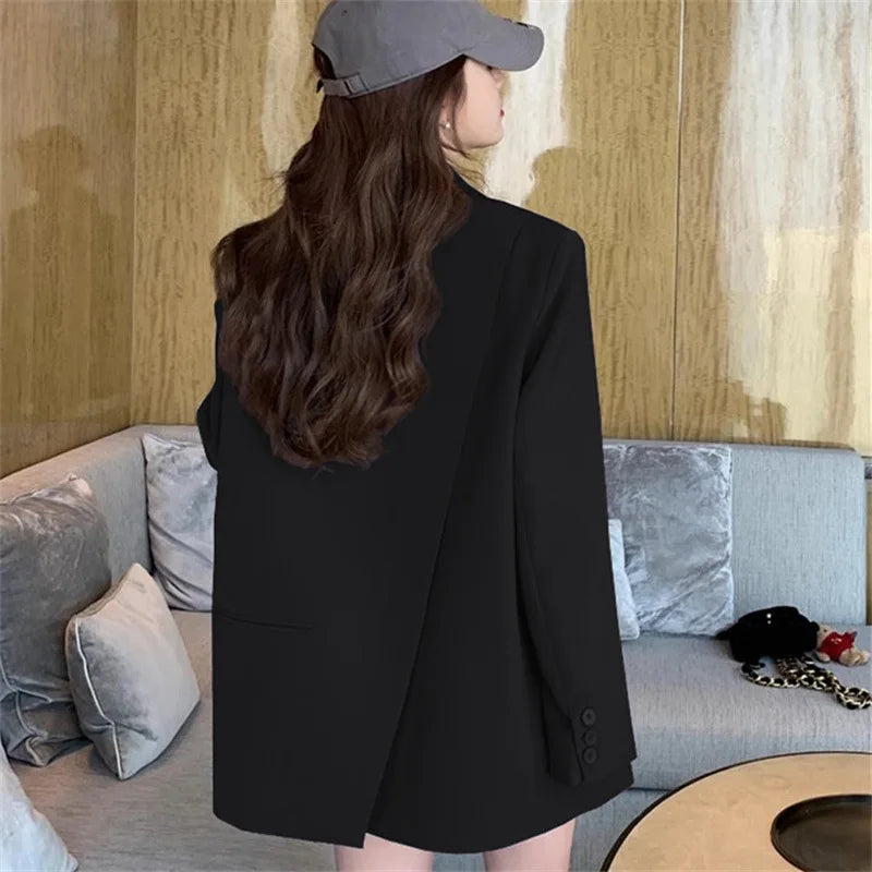 Ladies' Lazy Style Hot Sale Of The Season Early Autumn Korean Version Design Large Slit Small Size Suit Jacket Casual Elegant...
