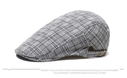 Men's Women's Beret Herringbone Flat Ivy Newsboy Hat Wool Blend Gatsby Cabbie Adjustable Cap