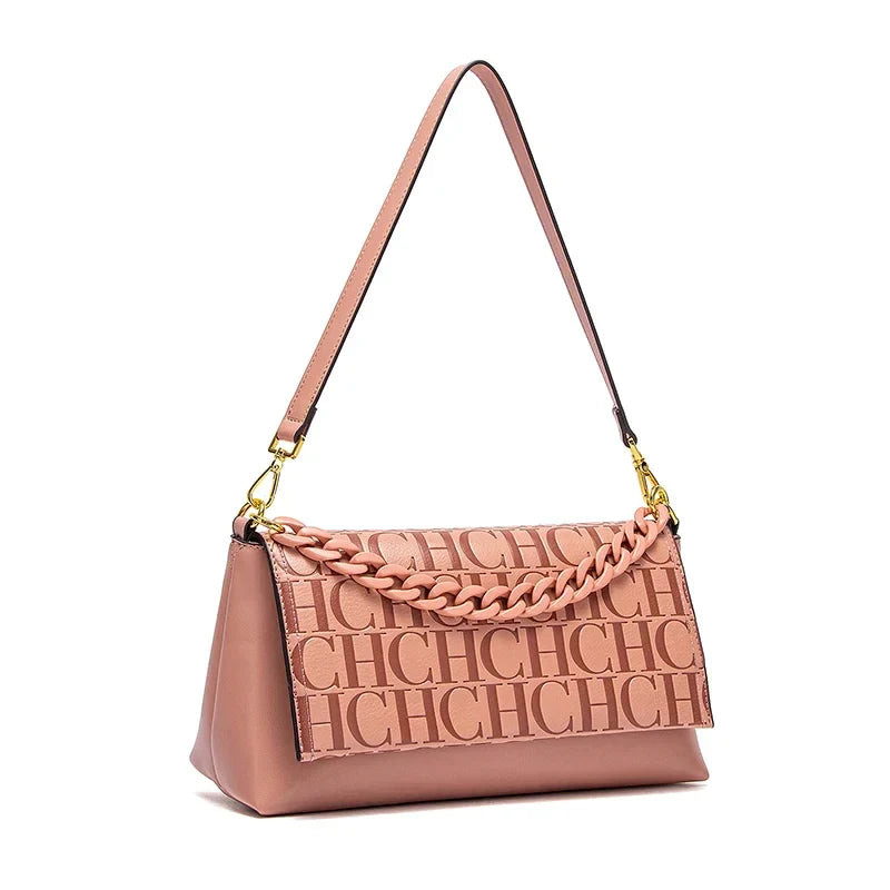 Classic New Solid Color Rectangular Women's Shoulder Bag Fashion Retro Party Multi Functional Occasion Chain Bag