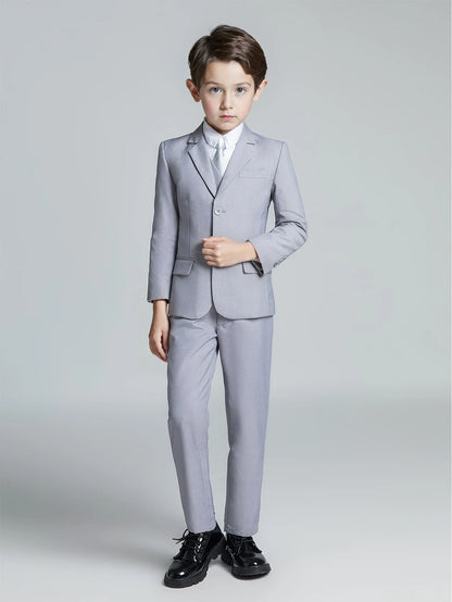 Back-to-school Season Boys Suit 5 Piece Jacket Vest Trousers Shirt Tie random Children's Suits Wedding Performance Formal