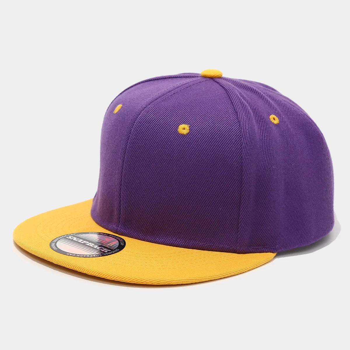 Blank Two Tone Snapback Cap Men Women Flat Brim Baseball Hat Color Block Hip Hop Streetwear Adjustable Plain Bboy Caps