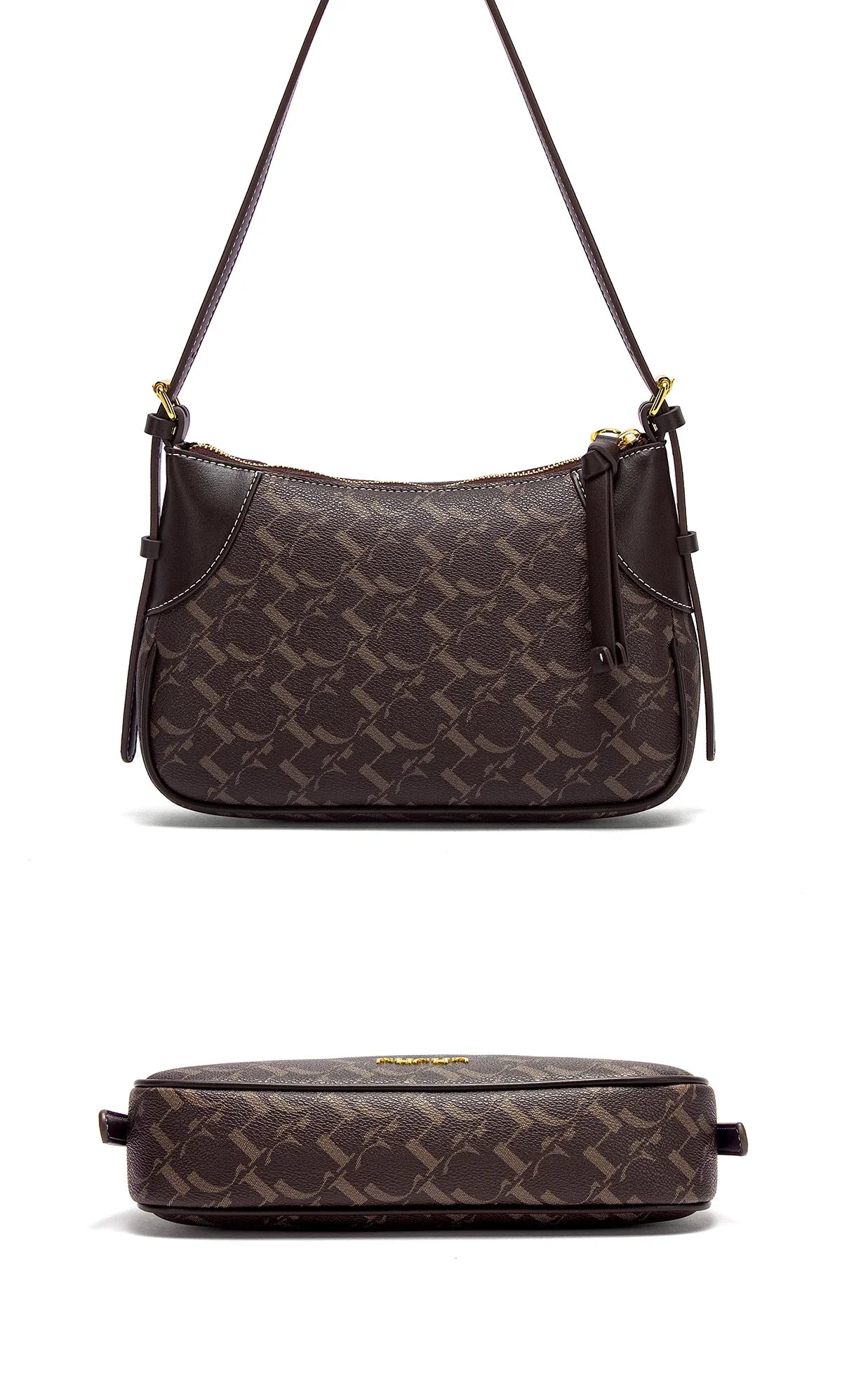 Summer New Simple Crescent Bag 2025 Women's Shoulder Bag with Two Shoulder Straps