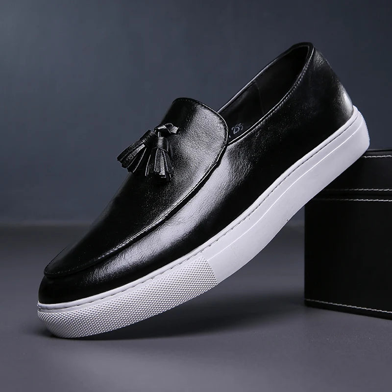 Zapatos De Hombre Loafers Men's Tassel Slip-On Comfortable Men Leather Shoes Casual Shoes Fashion Oxford Shoes Large Size 38-47