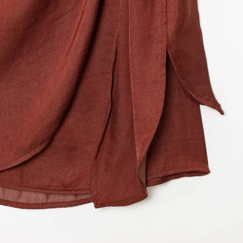 sexy Dress for Women Fashion Summer New Sleeveless Backless brown Hanging neck collar Chic Female Evening Dresses Mujer