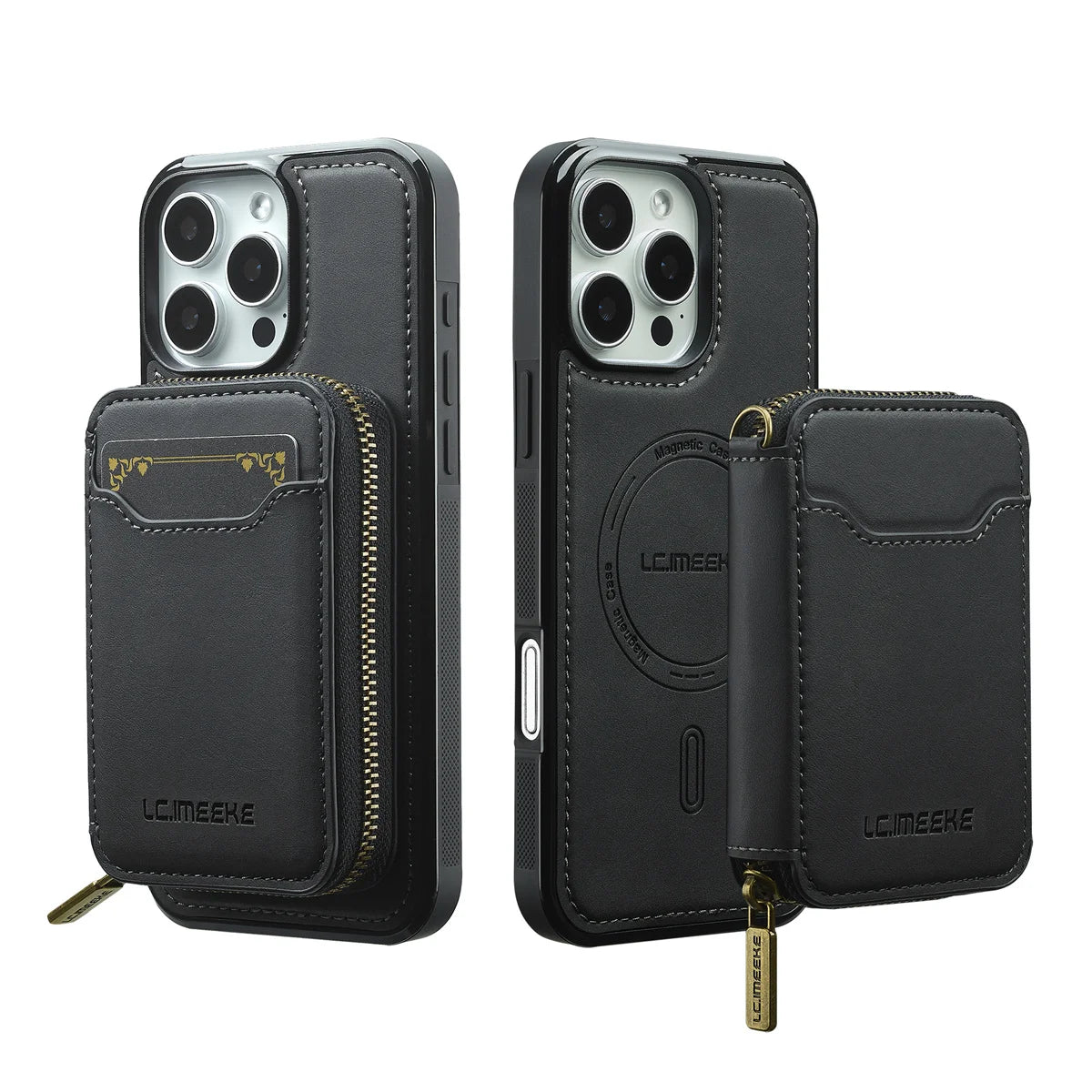For Magsafe Magnetic Leather Phone Case for iPhone 16E 17 Air 16 15 Plus 14 13 12 11 Pro Max Wallet Card Holder Pocket Cover