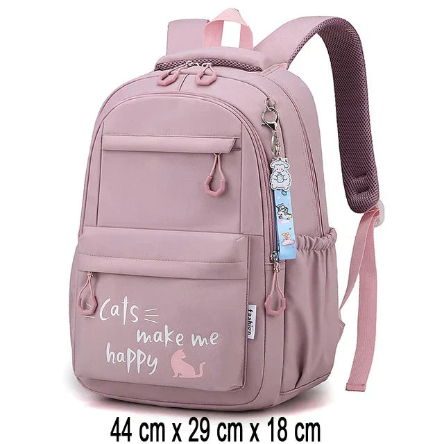 Girl School Bag Backpack Back Pack For Teenager Women Children Female Pink Schoolbag Primary High Bagpack Class Teens Child Kids
