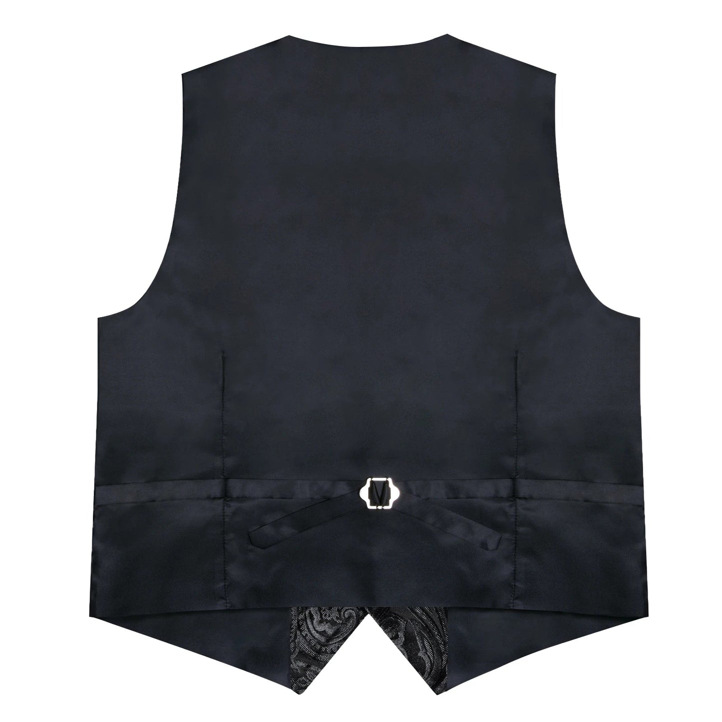 Men's Suit Vest Neck Tie Set Black Paisley Waistcoat for Wedding Party Tuxedo Suits Luxury Sleeveless Jacket DiBanGu