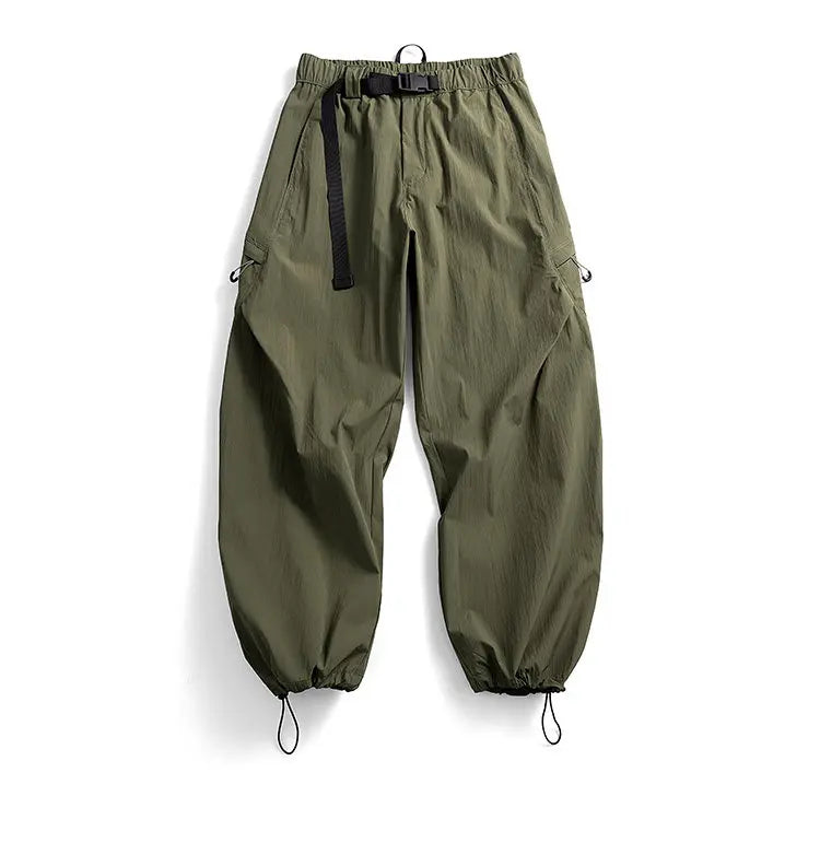 Mens Outdoor Water Resistant Quick Dry Cargo Jogger Pants Loose Fit Lightweight Breathable Streetwear Trendy Summer Casual Baggy