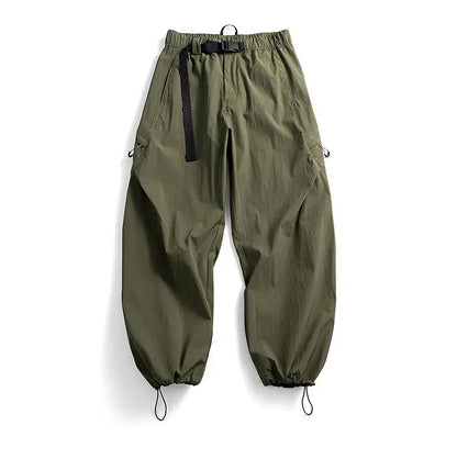 Mens Outdoor Water Resistant Quick Dry Cargo Jogger Pants Loose Fit Lightweight Breathable Streetwear Trendy Summer Casual Baggy