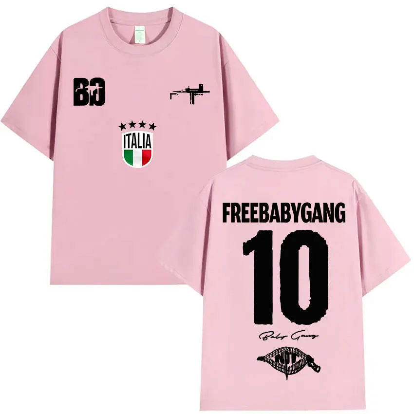 Rappeur Baby Gang Tour 2025 Album Merch T-shirts Men Women Clothing Hip Hop Oversized T Shirt Summer Casual Short Sleeve T-shirt