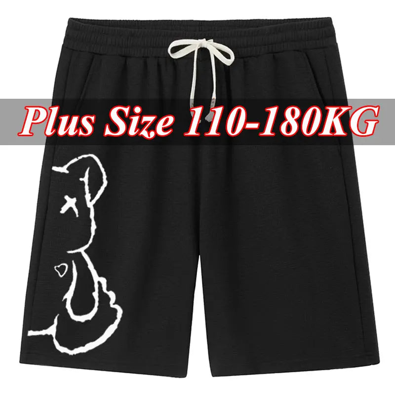 Plus Size Summer Shorts for Men 5xl 6xl 7xl Gym Sport Pants 110-180KG Running Fitness Workout Short Pants Breathable Male Shorts