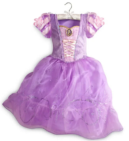 Girls Princess Dress Kids Disney Elsa Anna Snow White Aurora Sofia Rapunzel Cinderella Halloween Costume Children Birthday Party