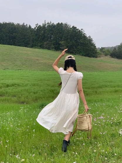 Spring 2025 Chic A-Line Dr Korean Sle Long Svel Women's Faionable Gown Ele Personali Commute Suitable Dr