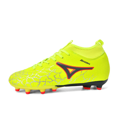 Men Ankle Football Boots Outdoor Grass Cleats Unisex Soccer Shoes Long Society Spikes FG Professional Football Shoes Chuteira
