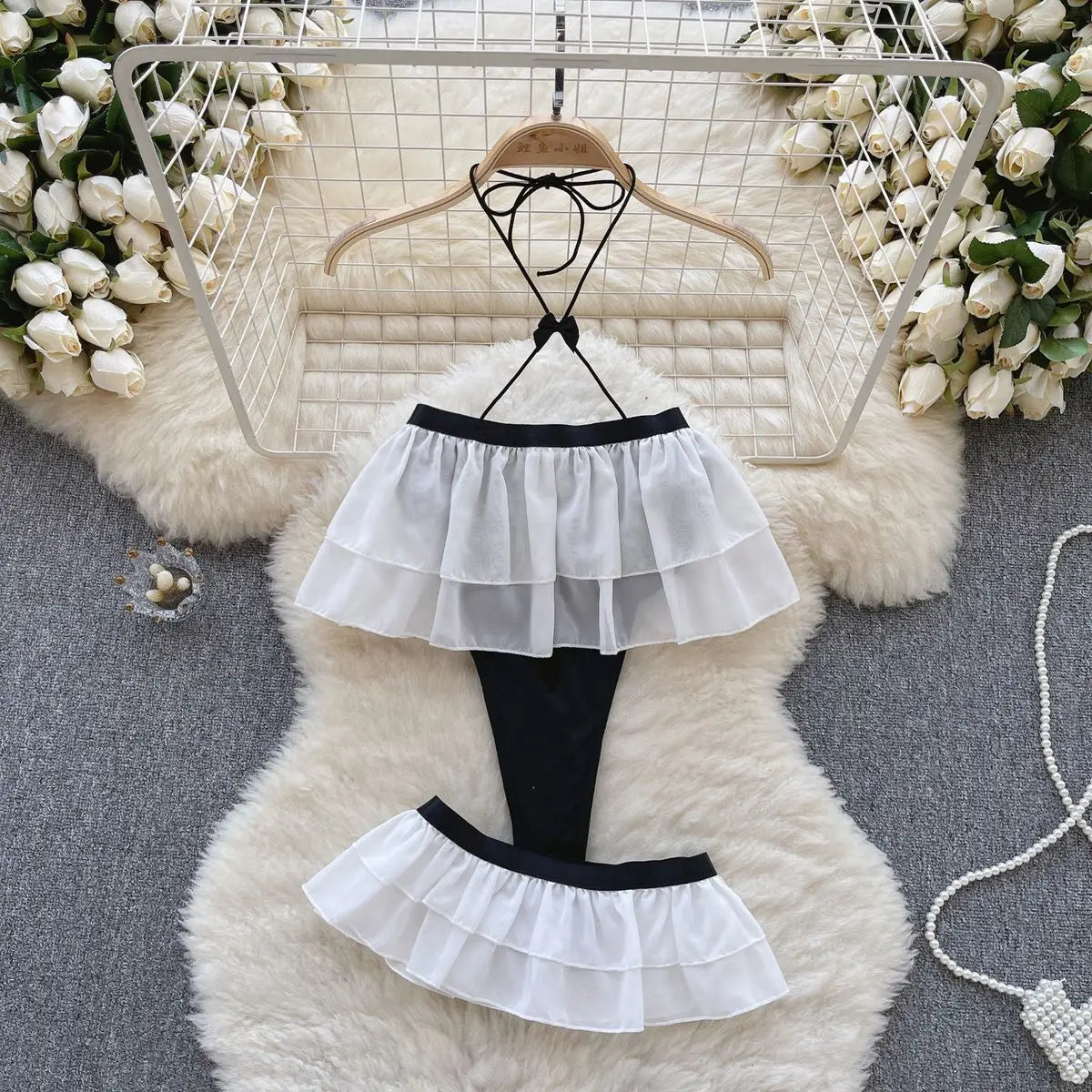 Woman Fashion Sexy Strap Dress New Sleeveless Slim Floral Print Mini Dress Comfortable Breathable Mesh Lace Mini Dress