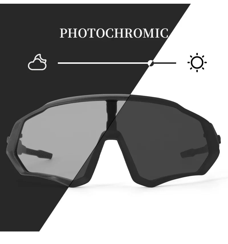 Photochromic Cycling Glasses Bicycle for Outdoor Sports Sunglasses MTB Road Goggles Bike Eyewear Men Women Cycl Equipment