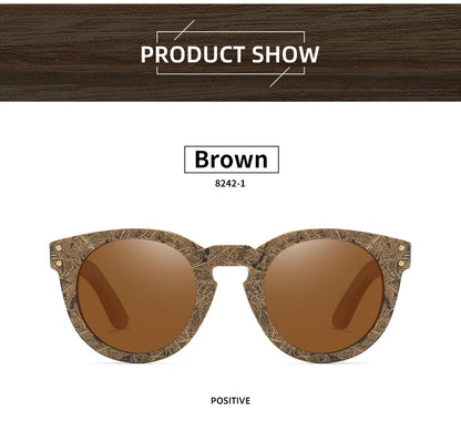 Brand coconut fiber sunglasses Eco-friendly  new wood,made  polarized UV400 protection natural degradation glasses 8242