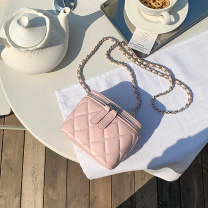 Mini Lingge Shoulder Bag Luxury Designer Bags for Women 2023 Fashion Chains Crossbody Bag Box Handbags Lipstick Coins Purses New