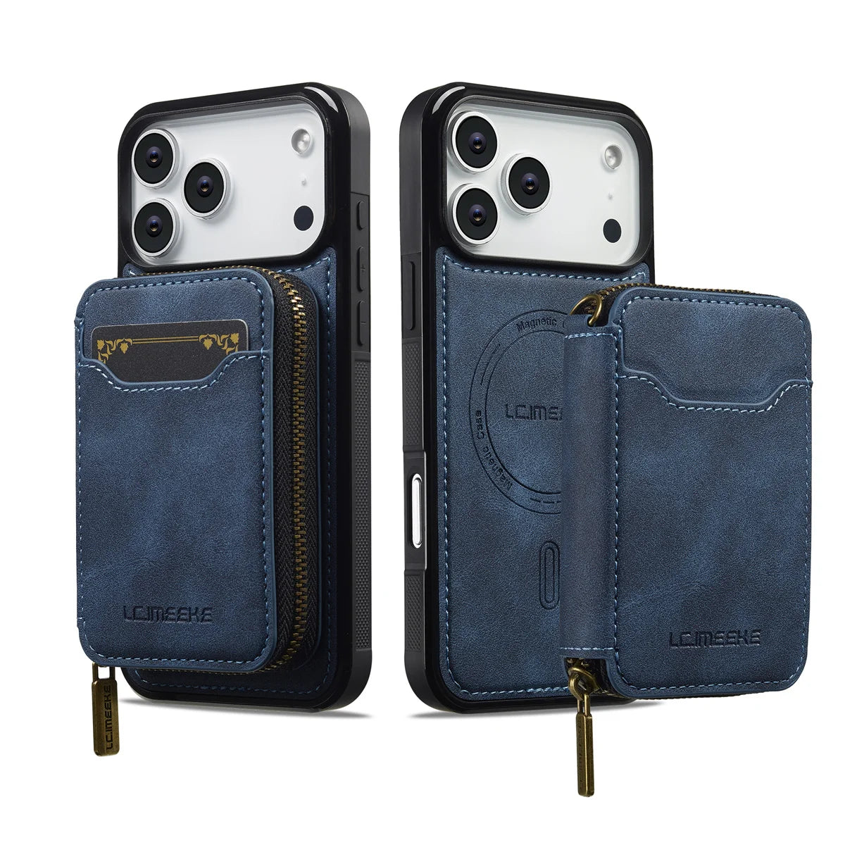 Detachable Magnetic Wallet Leather Phone Case for IPhone 17 Pro Max Air 16 Plus 15 14 13 12 11 Pro 16E Anti-Theft Brush Cover