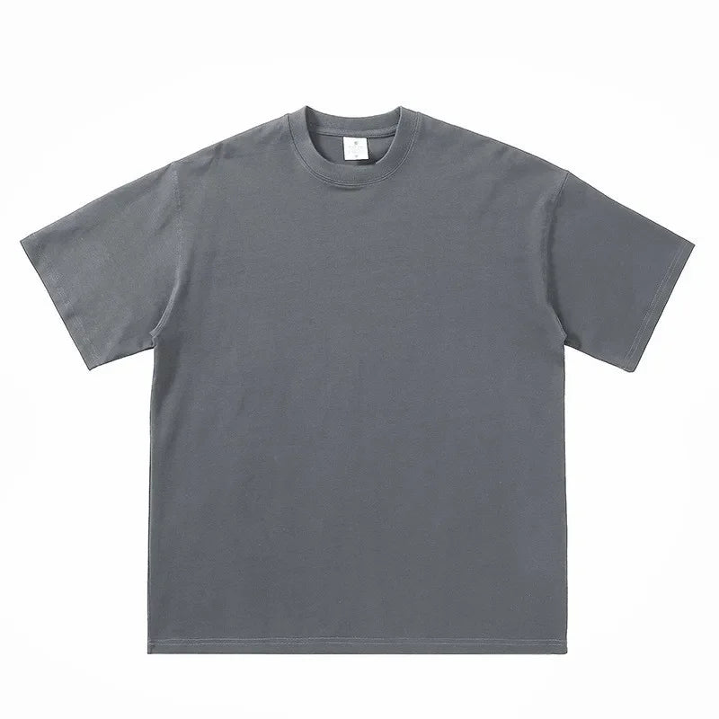 2025 Summer Men and Women T-shirt Cotton Solid Tshirts Oversized Short Sleeve T Shirt Fashion Soft White Black Tee Clothing Tops