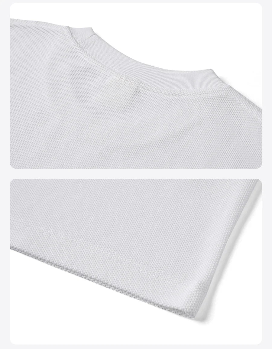 2026 Summer Super Loose  300gsm Breathable Pique Fabric T-shirts Men Plus Size Tops