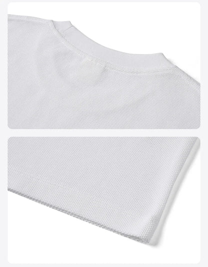 2026 Summer Super Loose  300gsm Breathable Pique Fabric T-shirts Men Plus Size Tops