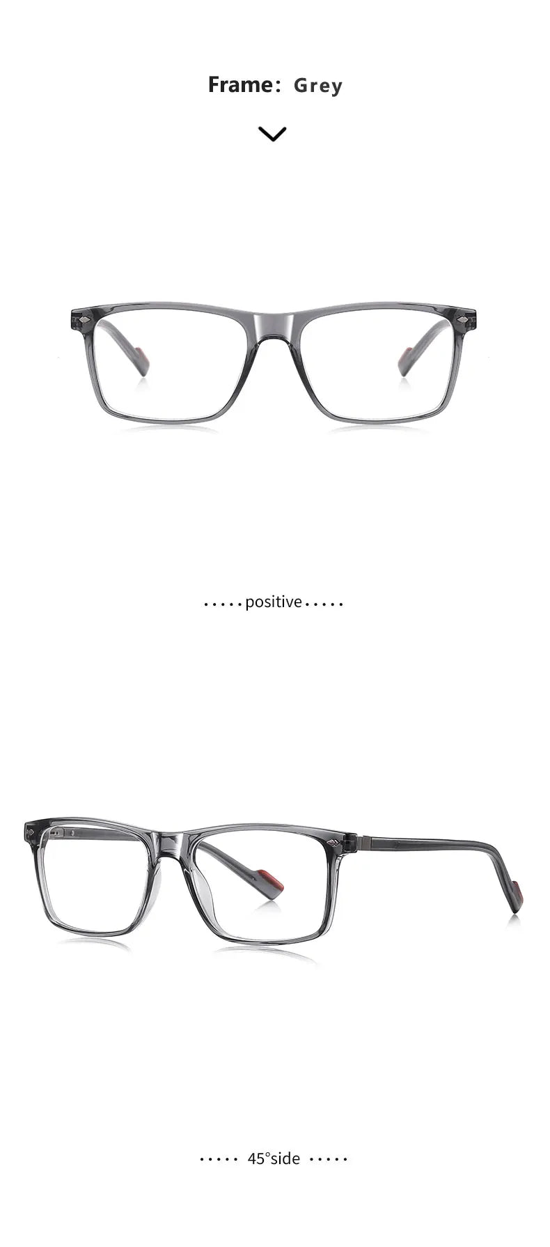 New Fashionable Geometric Square Frame Minimalist Design Men's Anti-Blue Light Glasses Customizable Prescription LS218