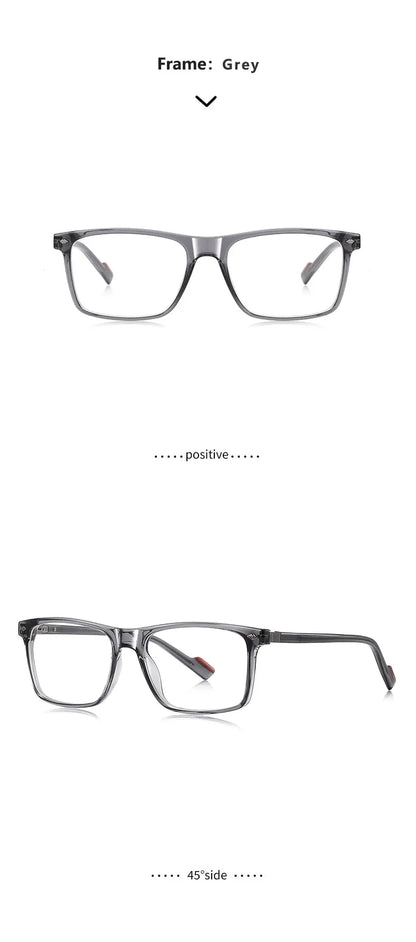 New Fashionable Geometric Square Frame Minimalist Design Men's Anti-Blue Light Glasses Customizable Prescription LS218