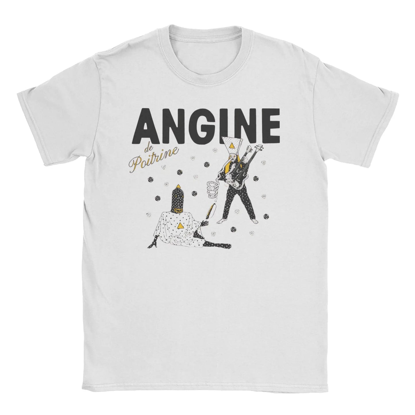 Printed Angine De Poitrine Rock Band T Shirt For Unisex  Cotton T-shirts Short Sleeve Clothes