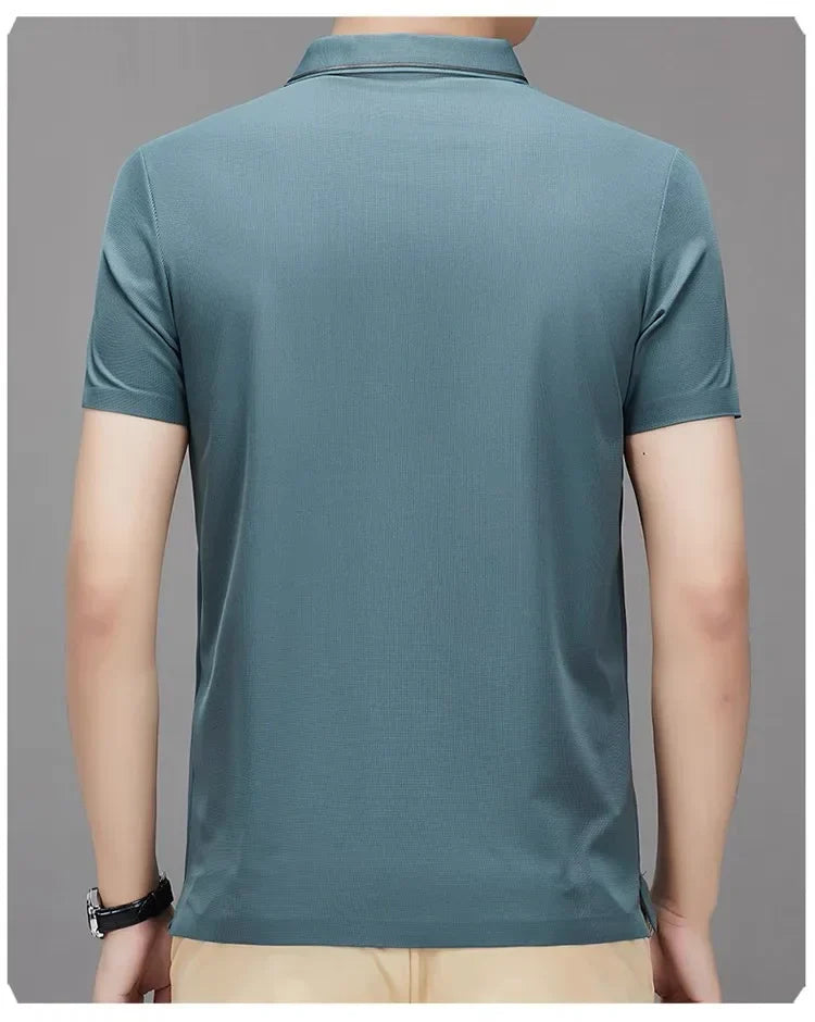 High end designer brand short sleeve POLO shirt men cool breathable summer T-shirt fashionable embroidery casual men's clothing