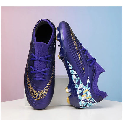 New Kid Match Boys Football Boots Sports Shoes Match Soccer Shoes Outdoor Sneakers Professional Non-Slip Comfortable Unisex