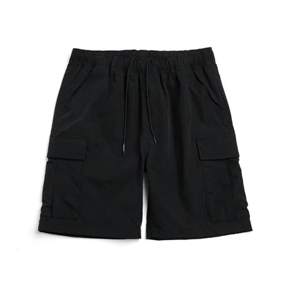 2024 Summer New  Oversize Lightweight 190g  Quick Dry Fabric Cargo Drawstring Shorts Men Cool Fishing Hiking Shorts